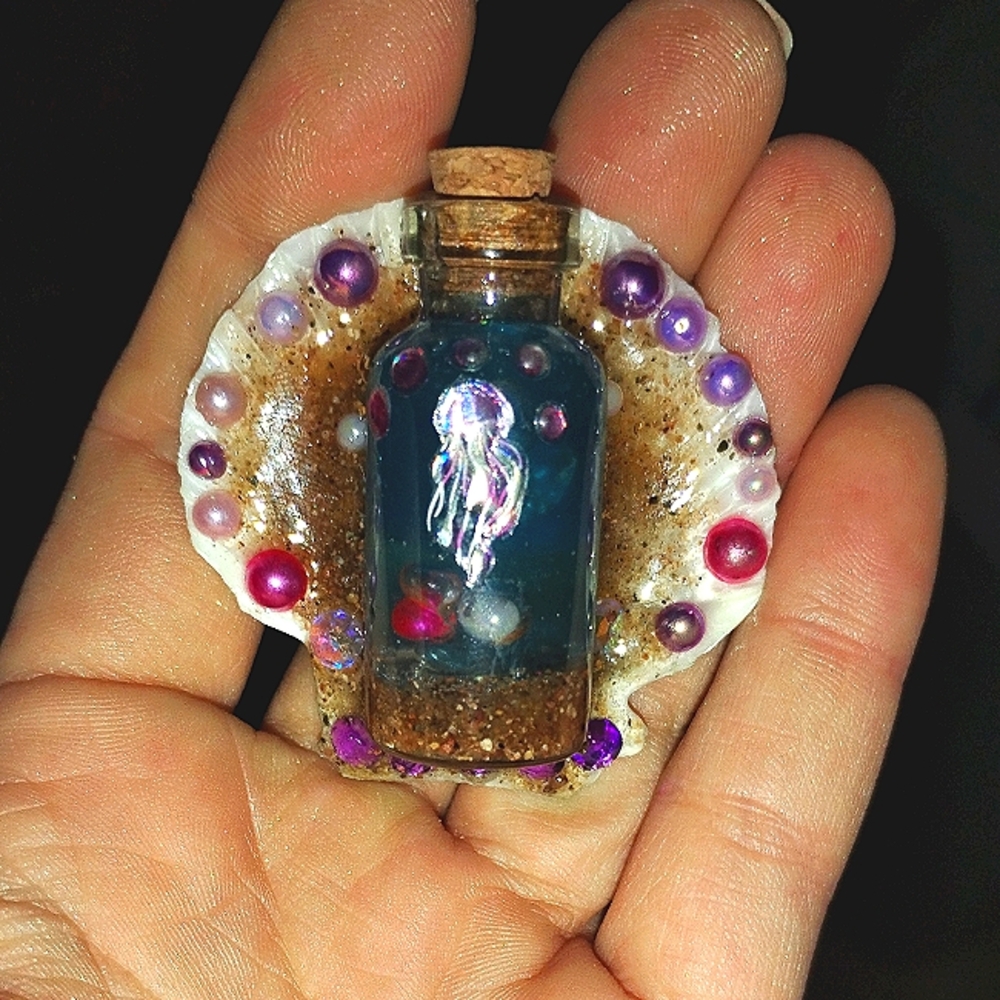 Mermaid tears resin pendant